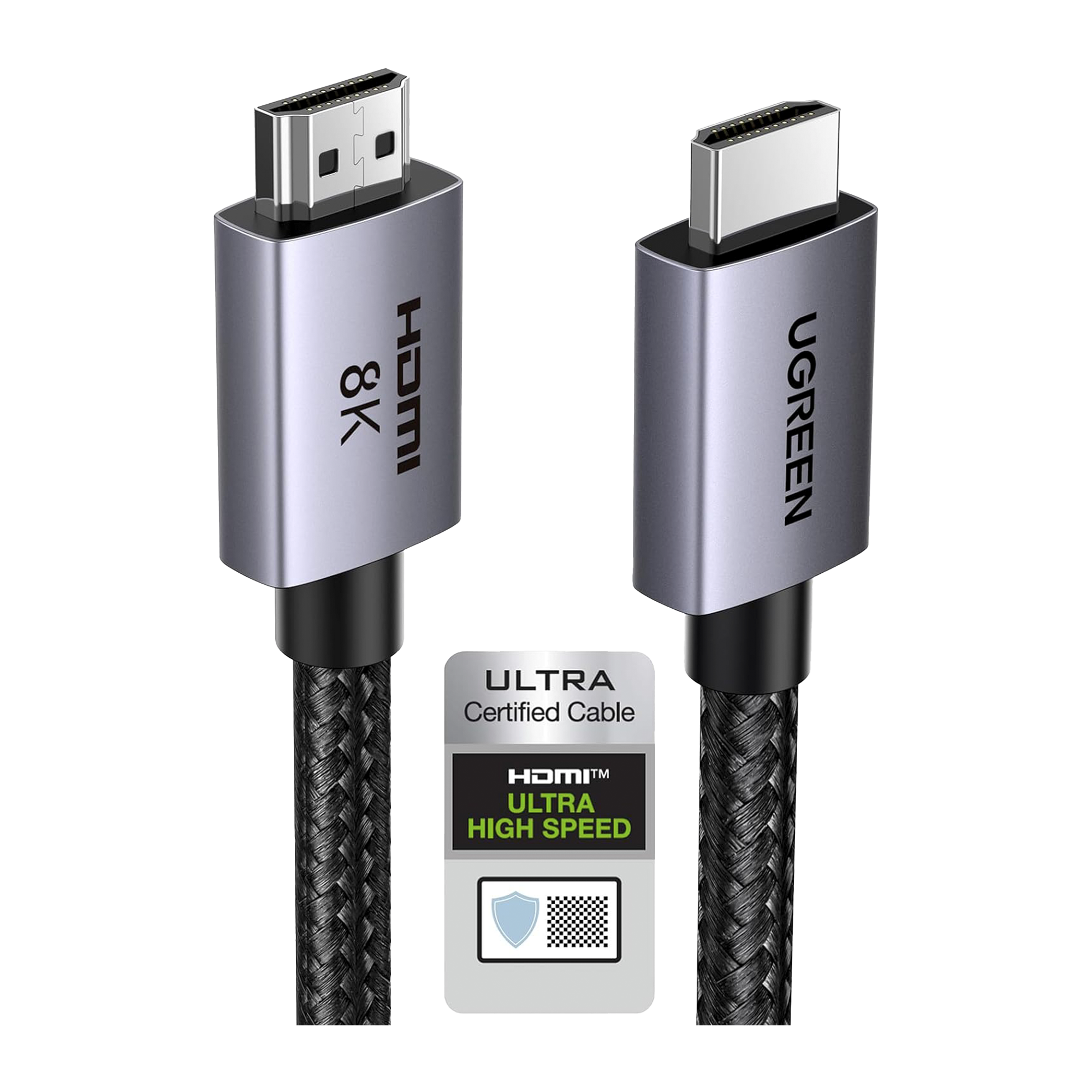 Cable HDMI 2.1 de 8K@60Hz | 2 m | 48Gbps | HDR10+ | 3D Inversivo| eARC | Dolby ATMOS | VVR | QMS | QFT | ALLM | 3 modos de Visualización | Certificado HDMI 8K | Niquelado | Nylon Trenzado | Carcasa de Aluminio. Cable HDMI 2.1 de 8K@60Hz | 2 m | 48Gbps | HDR10+ | 3D Inversivo| eARC | Dolby ATMOS | VVR | QMS | QFT | ALLM | 3 modos de Visualización | Certificado HDMI 8K | Niquelado | Nylon Trenzado | Carcasa de Aluminio.